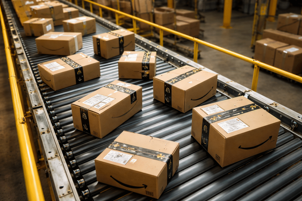 The current image has no alternative text. The file name is: Packages-on-conveyor-belt-in-warehouse.png